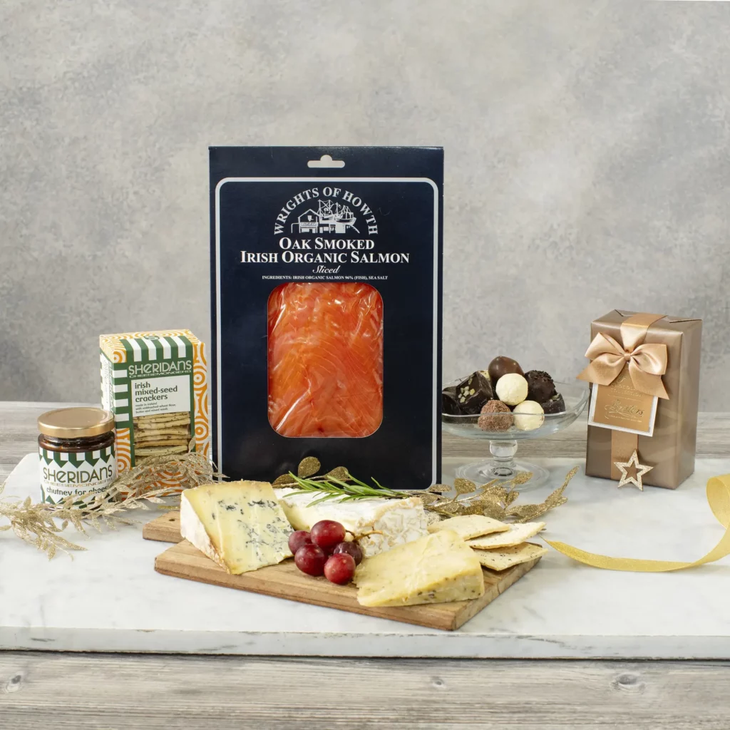 The Connoisseur Box No Alcohol from Wrights of Howth with its named items displayed